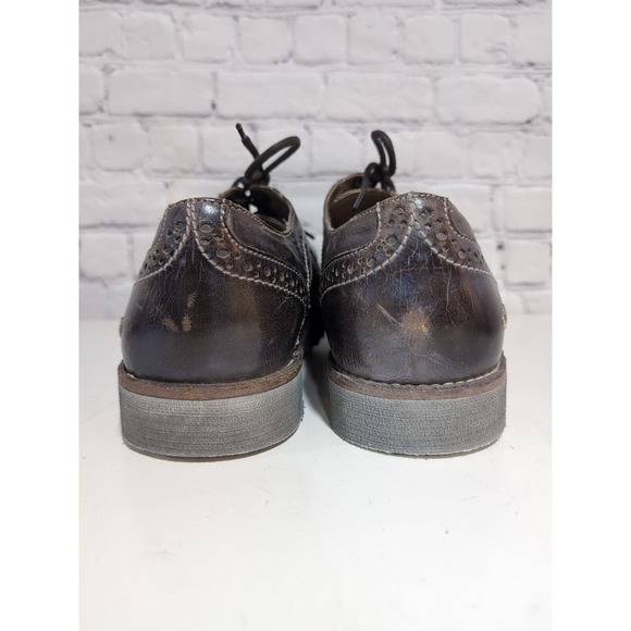 Bed Stu Larino Wing II Taupe Dip Dye Distressed Men\'s Size 12 Wing Tip Oxford main image 5